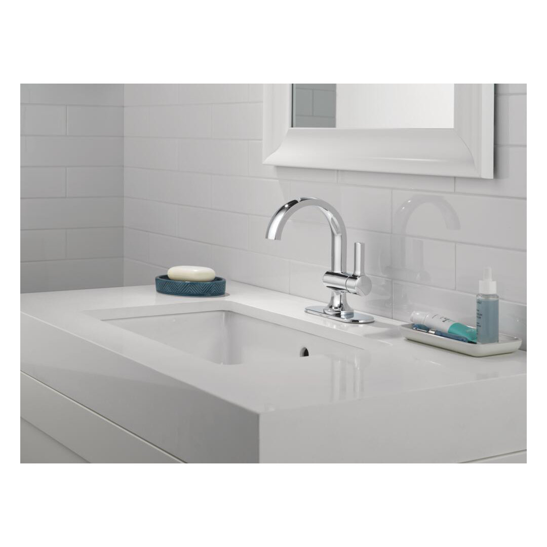 Albion Single Hole Bathroom Faucet with Drain Assembly, Single Handle Bathroom Sink